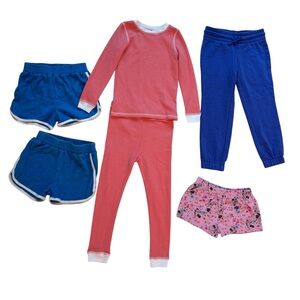 Girls 6pc Clothing Bundle Shorts Pants Top Minnie Mouse Okie Dokie XS 5T